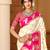 beige silk blend woven work traditional saree