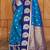 blue silk blend woven work traditional saree