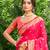 rani pink silk blend woven work traditional saree