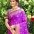 purple silk blend woven work traditional saree