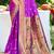 purple silk blend woven work traditional saree