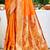 orange silk blend woven work traditional saree