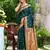 teal blue silk blend woven work traditional saree