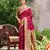pink silk blend woven work traditional saree