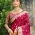 pink silk blend woven work traditional saree