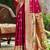 pink silk blend woven work traditional saree