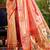 red  silk blend woven work traditional saree