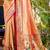 orange silk blend woven work traditional saree