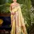 beige silk blend woven work traditional saree