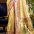 beige silk blend woven work traditional saree