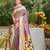 mauve   silk blend woven work traditional saree