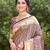 mauve   silk blend woven work traditional saree