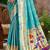 teal green   silk blend woven work traditional saree