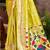 lemon yellow silk blend woven work traditional saree