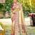 beige silk blend woven work traditional saree