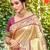 beige silk blend woven work traditional saree