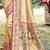 beige silk blend woven work traditional saree