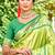 green silk blend woven work traditional saree