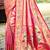 pink silk blend woven work traditional saree
