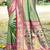 dark green silk blend woven work traditional saree