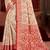 cream cottan silk blend with meena woven work traditional saree