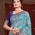sky blue cottan silk blend with meena woven work traditional saree