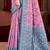 pink cottan silk blend with meena woven work traditional saree