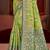 green cottan silk blend with meena woven work traditional saree