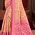 peach cottan silk blend with meena woven work traditional saree