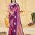 purple silk blend woven work traditional saree