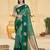 green silk blend woven work traditional saree