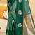 green silk blend woven work traditional saree