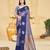 navy_blue silk blend woven work traditional saree