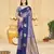 navy_blue silk blend woven work traditional saree