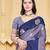 navy_blue silk blend woven work traditional saree
