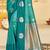 turquoise silk blend woven work traditional saree