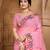 light pink cottan silk blend with meena woven work traditional saree