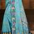 sky blue cottan silk blend with meena woven work traditional saree