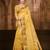 yellow cottan silk blend with meena woven work traditional saree