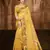 yellow cottan silk blend with meena woven work traditional saree