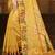 yellow cottan silk blend with meena woven work traditional saree