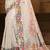 off-white cottan silk blend with meena woven work traditional saree