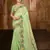 green cottan silk blend with meena woven work traditional saree