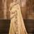 beige cottan silk blend with meena woven work traditional saree