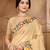 beige cottan silk blend with meena woven work traditional saree