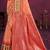 dark peach cottan silk blend with meena woven work traditional saree