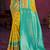 yellow cottan silk blend with meena woven work traditional saree