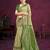 light green cottan silk blend with meena woven work traditional saree