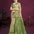 light green cottan silk blend with meena woven work traditional saree