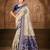 off-white silk blend woven work traditional saree